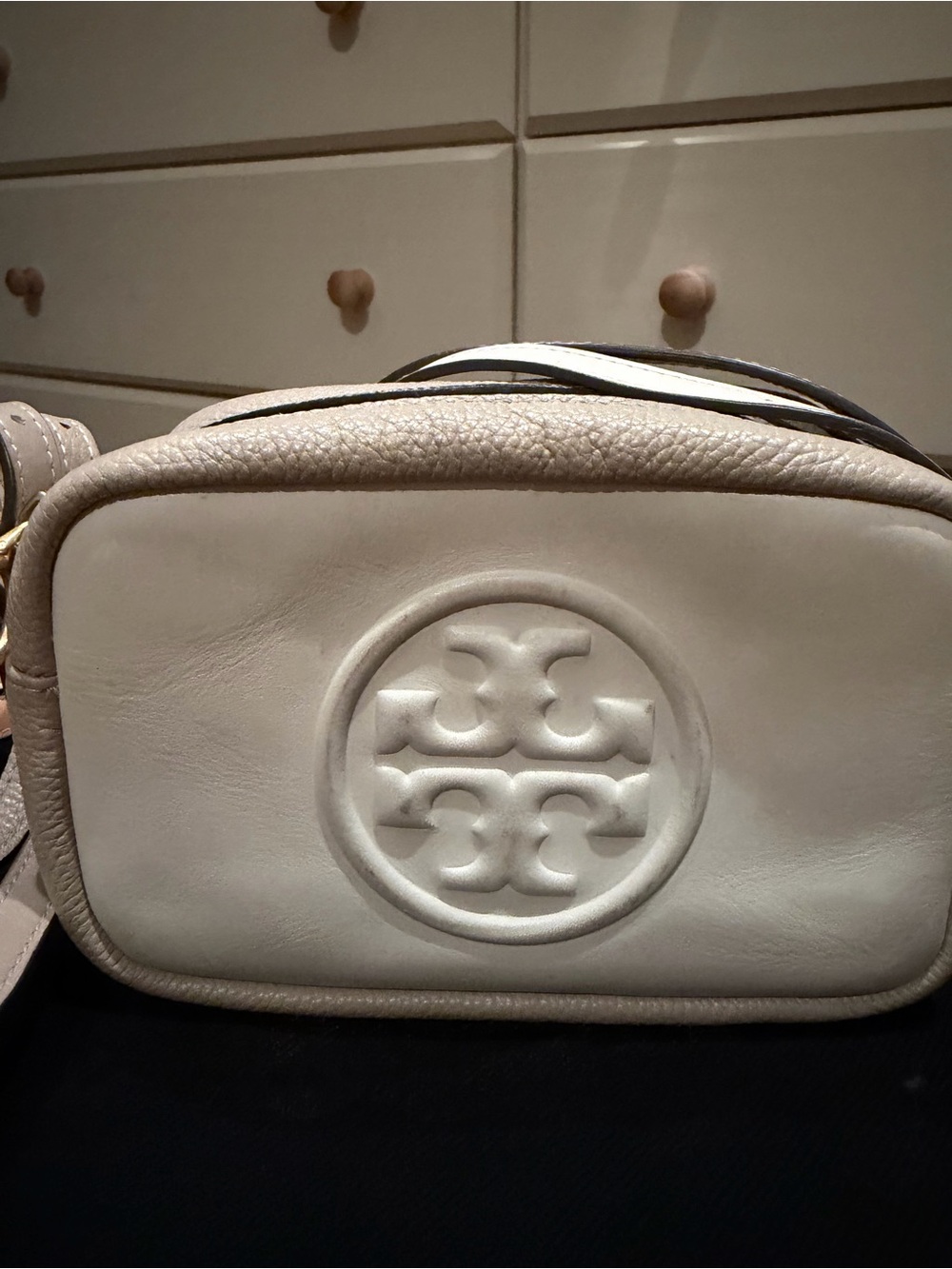 Tory Burch Perry Bombe Camera Bag | Cream/Off-White with Braided Strap - Picture 4 of 9